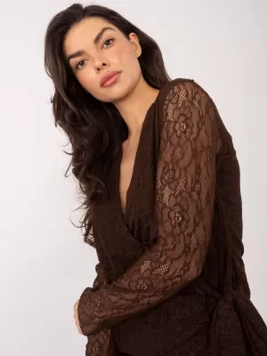 Dámská halenka ITALY MODA MI-BZ-92405.67 BROWN