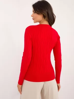 Dámský svetr WOOL FASHION ITALIA AT-SW-2338-2.61 DARK RED