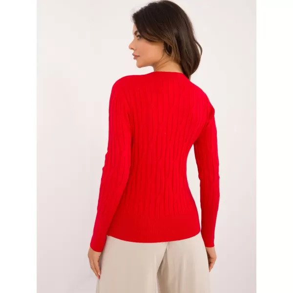  Dámský svetr WOOL FASHION ITALIA AT-SW-2338-2.61 DARK RED 