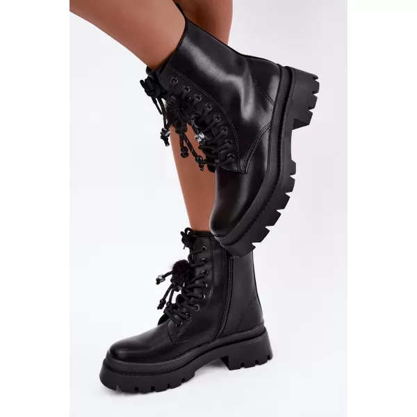  Dámské kotníkové boty BOTO QH7838 BLACK 