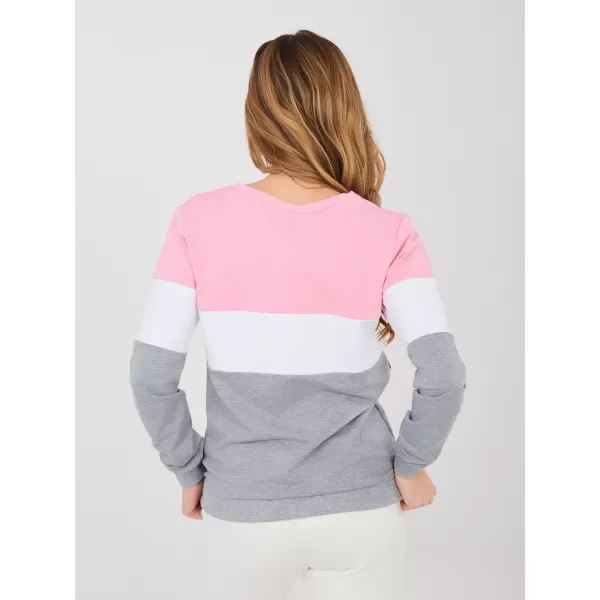  Dámská mikina RUE PARIS RV-BL-5787.15X GRAY-PINK 