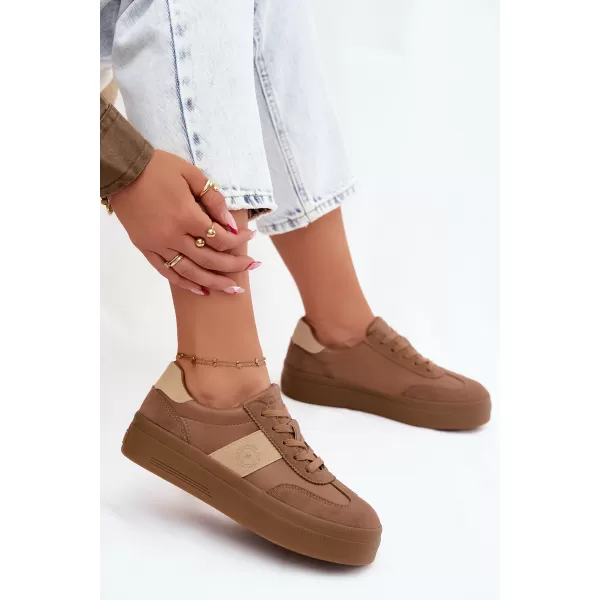  Dámské tenisky BIG STAR SHOES UU274015 BROWN/BEIGE 
