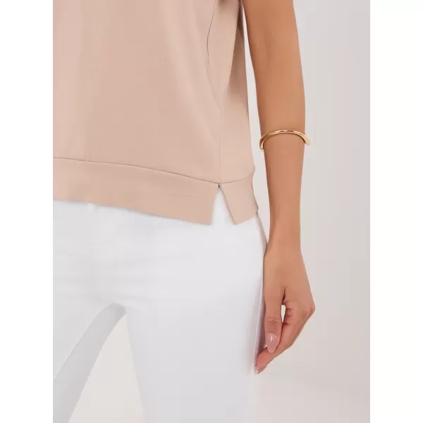  Dámské triko RUE PARIS RV-BZ-8837.67 BEIGE 
