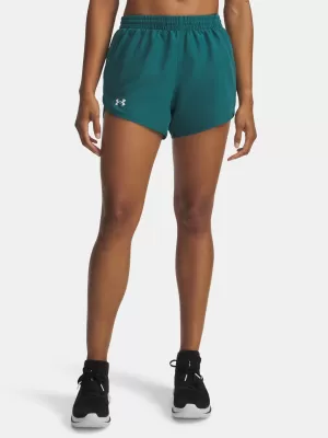 Dámské kraťasy UNDER ARMOUR UA FLY BY 3SHORTS 1382438-338 ZELENÁ