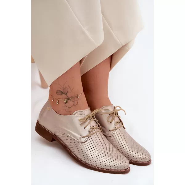  Dámské polobotky ZAZOO 4238/HOGL GOLD 