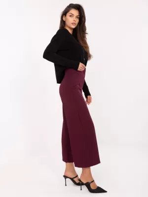 Dámské kalhoty RUE PARIS IT-SP-FL9068.96 BURGUNDY