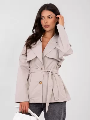 Dámský kabát RUE PARIS IT-PL-FL10069.65 BEIGE