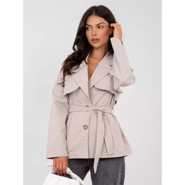  Dámský kabát RUE PARIS IT-PL-FL10069.65 BEIGE 