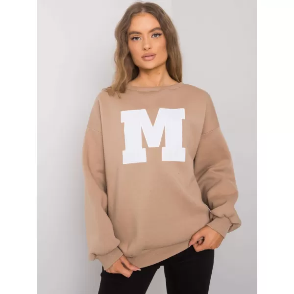  Dámská mikina EX MODA EM-BL-617-1.34X DARK BEIGE 