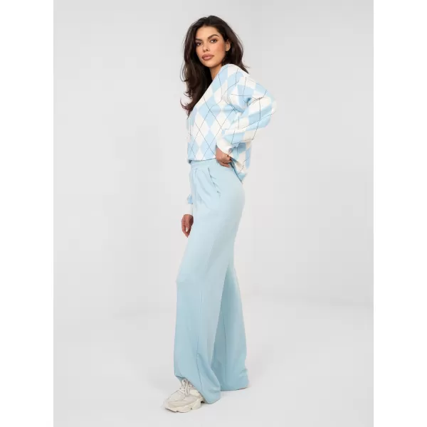  Dámské tepláky RUE PARIS RV-DR-A1062.08 LIGHT BLUE 