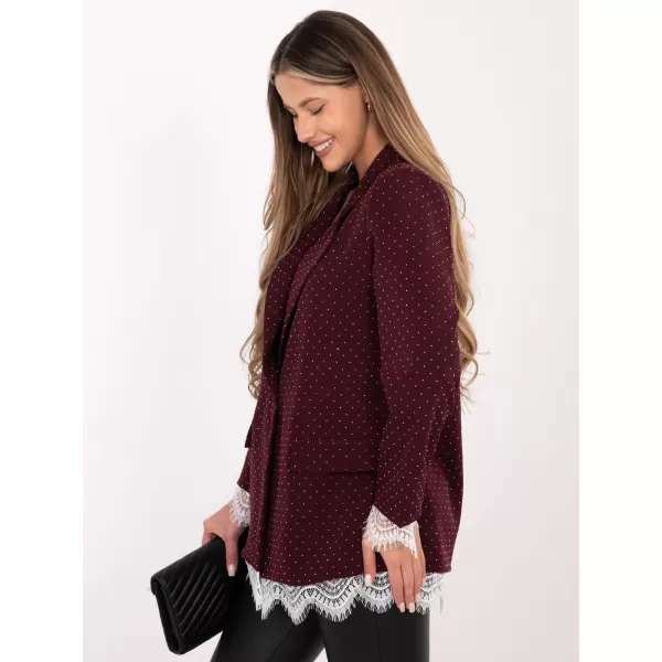  Dámské sako ITALY MODA IT-MA-FL9916-2.12P BURGUNDY 