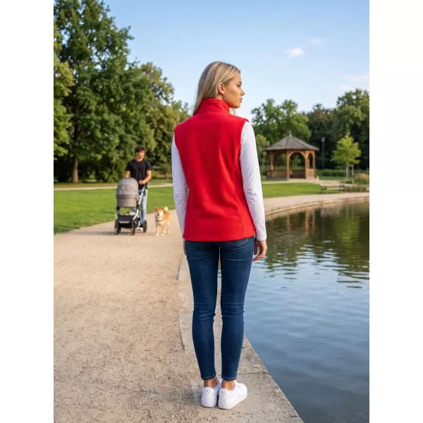  Dámská fleece vesta ALTISPORT ALW002525 ČERVENÁ 