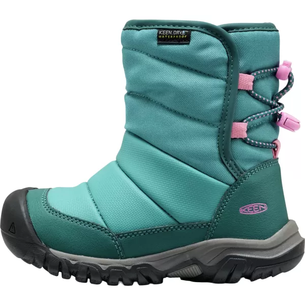  Dětské zimní boty KEEN PUFFRIDER WP CHILDREN BRITTANY BLUE/CASHMERE ROSE 