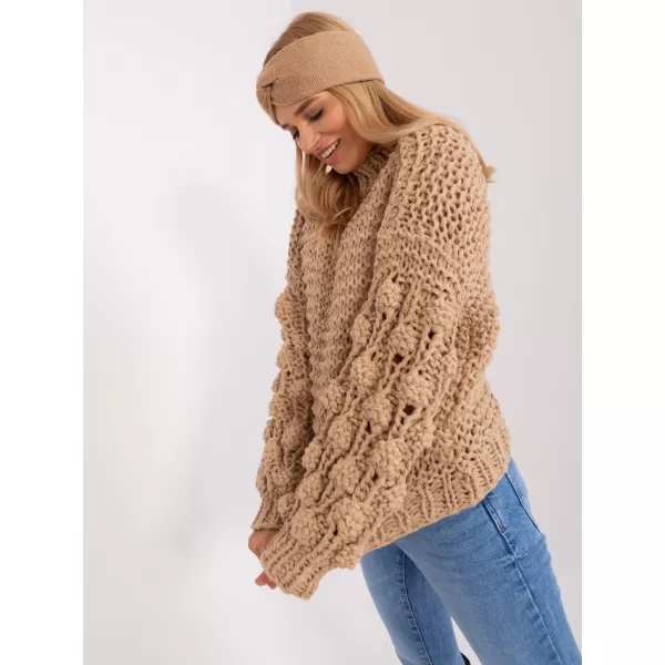  Dámský svetr WOOL FASHION ITALIA AT-SW-2382.97P BEIGE 