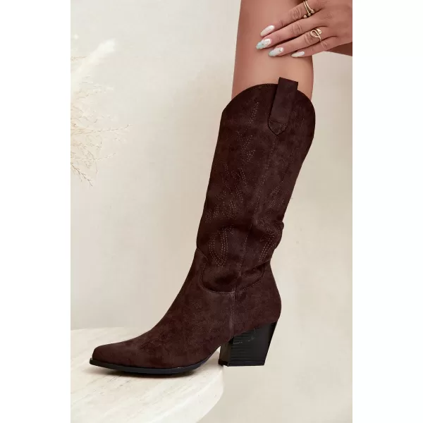  Dámské kozačky BOTO 7627A BROWN 