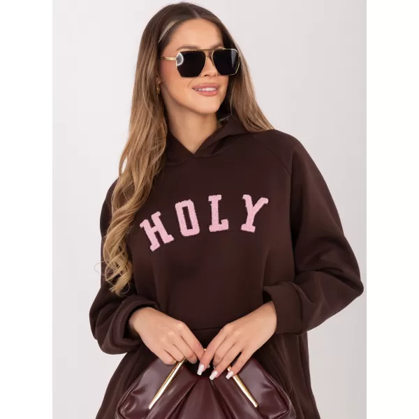  Dámská mikina RUE PARIS RV-BL-A1082.24 DARK BROWN 