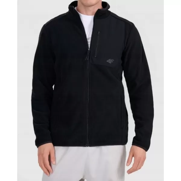  Pánská fleece mikina 4F 4FWAW25TFLEM417 DEEP BLACK 