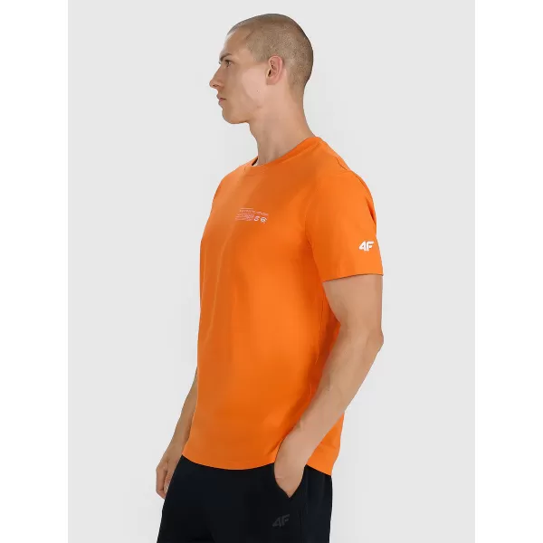  Pánské triko 4F 4FWAW25TTSHM2372 ORANGE 