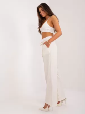 Dámské kalhoty ITALY MODA DHJ-SP-A7327TRT2.32 ECRU