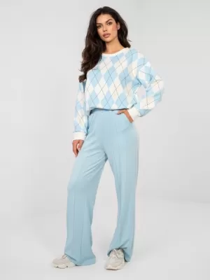 Dámské tepláky RUE PARIS RV-DR-A1062.08 LIGHT BLUE