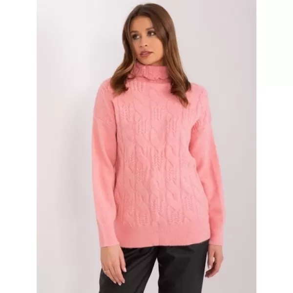  Dámský svetr WOOL FASHION ITALIA AT-SW-23401.97P SALMON 