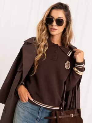Dámský svetr FACTORY PRICE PM-SW-J02.16 BROWN
