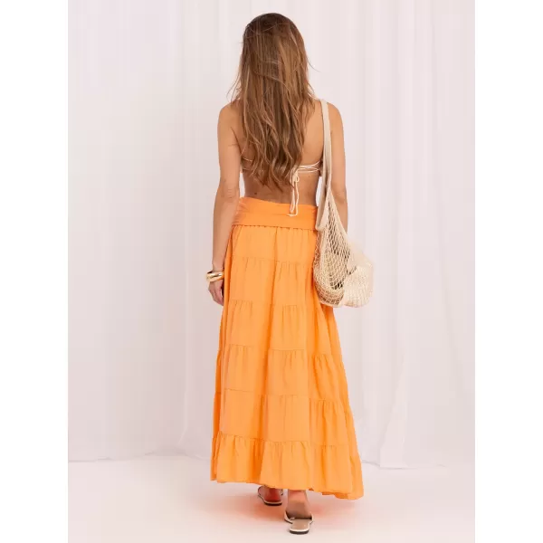  Dámská sukně ITALY MODA IT-SD-FL9357MSL.56 BRIGHT ORANGE 