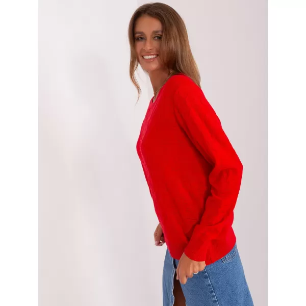  Dámský svetr WOOL FASHION ITALIA AT-SW-2231A.00P RED 