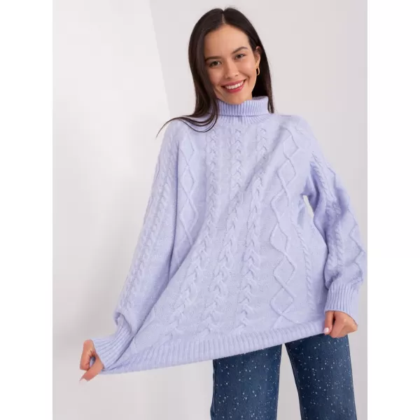  Dámský svetr WOOL FASHION ITALIA AT-SW-2355-2.12P BRIGHT PURPLE 