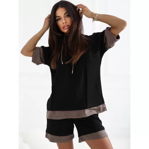  Dámský komplet RUE PARIS RV-KMPL-A1309.74 BLACK AND BROWN 