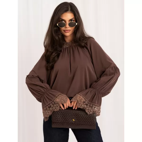 Dámská halenka ITALY MODA MI-BZ-3527.65 DARK BEIGE 