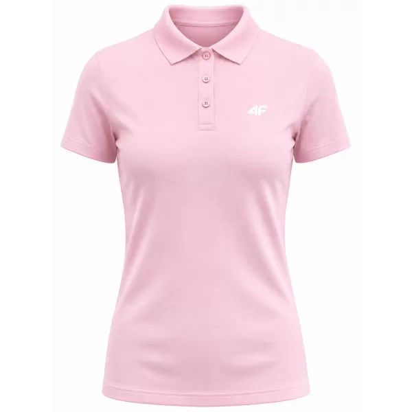  Dámské triko s límečkem 4F 4FWMM00TPTSF0768 LIGHT PINK 