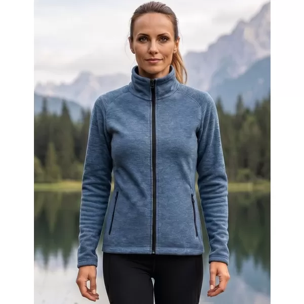  Dámská micro fleece mikina MALFINI FACTOR 853 TMAVÝ DENIM MELÍR 