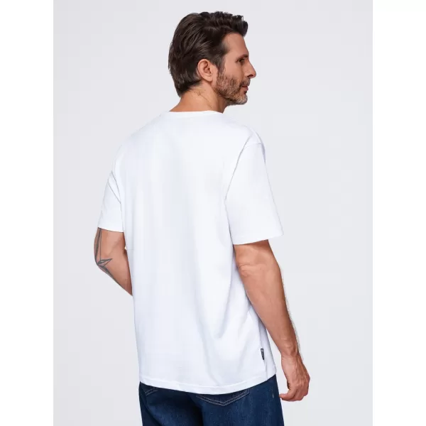  Pánské tričko OMBRE OM-TSPT-0299 WHITE 