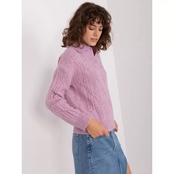  Dámský svetr WOOL FASHION ITALIA AT-SW-2349-2.96 BRIGHT PURPLE 