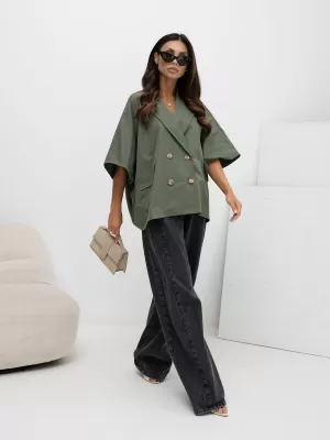 Dámská bunda RUE PARIS IT-KR-FL10153KSM.91 KHAKI