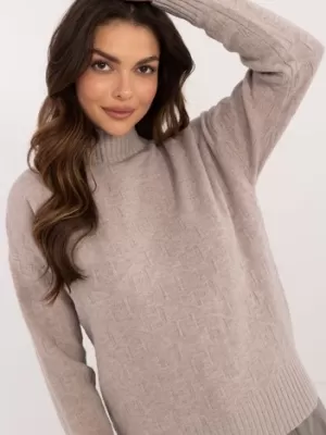 Dámský svetr WOOL FASHION ITALIA AT-SW-2339.54 BEIGE