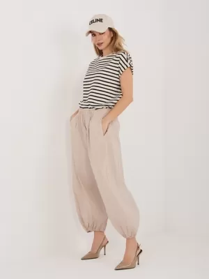 Dámské kalhoty RUE PARIS IT-SP-FL10309.60 BEIGE