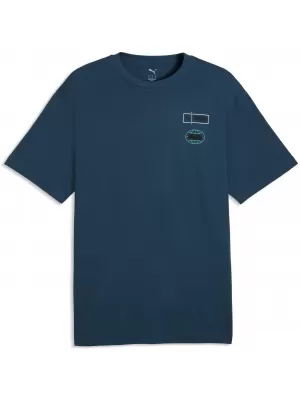 Pánské triko PUMA GRAPHICS RELAXED STACKED TEE 69436836 MIDNIGHT PETROL