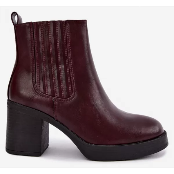  Dámské kotníkové boty BOTO 5322 BURGUNDY 