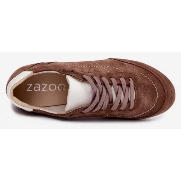  Dámské tenisky ZAZOO N1414/772/1098 BROWN/BEIGE 