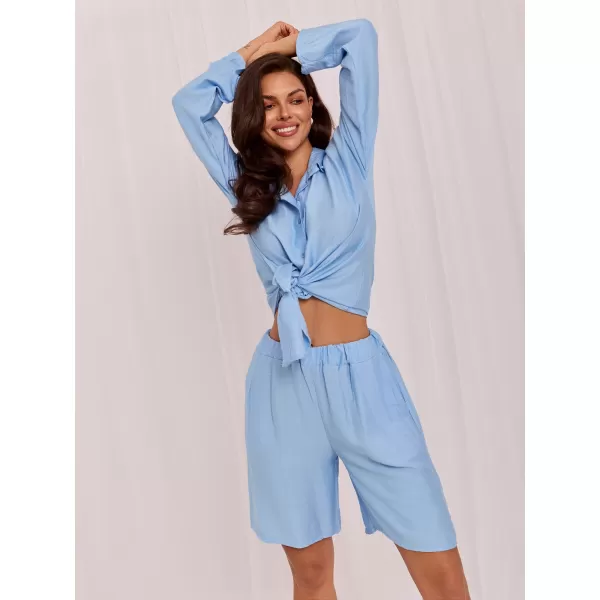  Dámský komplet RUE PARIS IT-KMPL-10365.04 LIGHT BLUE 