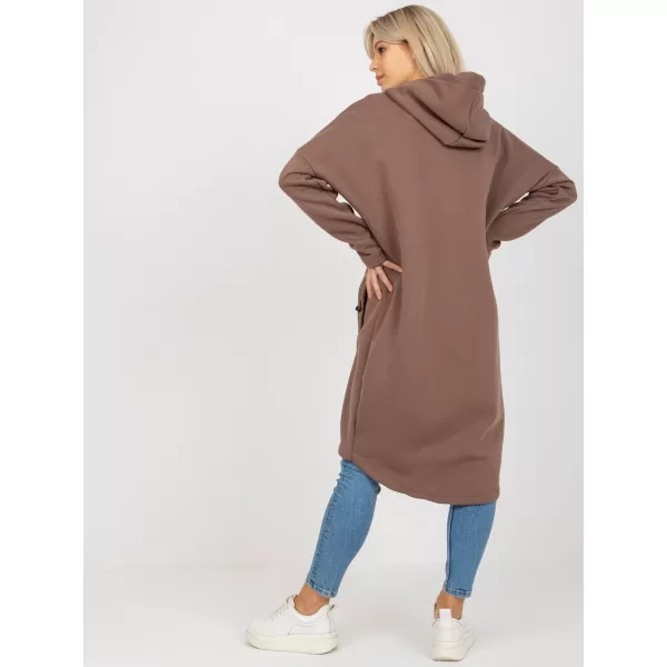  Dámská mikina RUE PARIS RV-BL-4858-1.99P BROWN 