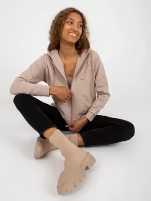 Dámská mikina BASIC FEEL GOOD B-002.65 DARK BEIGE