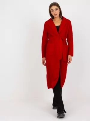 Dámský kabát OCH BELLA TW-PL-BI-5220.63 DARK RED
