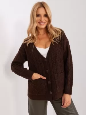 Dámský svetr WOOL FASHION ITALIA AT-SW-2358.31 DARK BROWN
