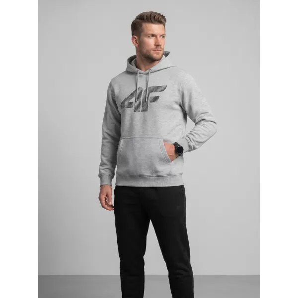  Pánská mikina 4F 4FWMM00TSWSM2548 COLD LIGHT GREY MELANGE 