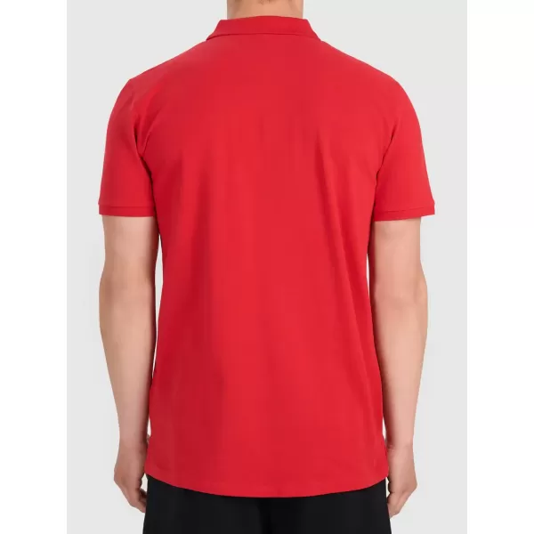  Pánské triko s límečkem 4F 4FWMM00TPTSM0771 RED 
