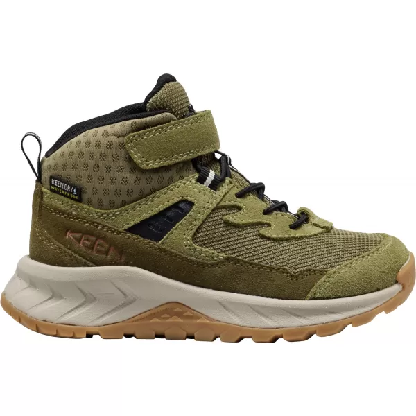  Dětské kotníkové boty KEEN HIGHTRAIL MID WP CHILDREN DARK OLIVE/MARTINI OLIVE 