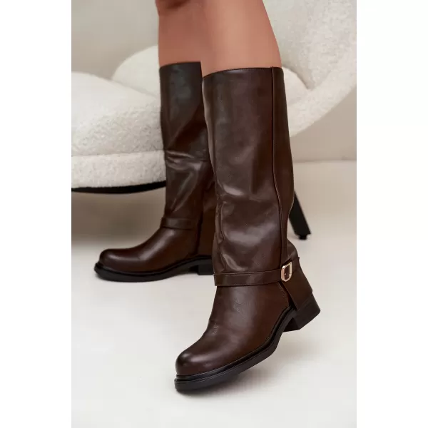  Dámské kozačky BOTO 5858 BROWN 